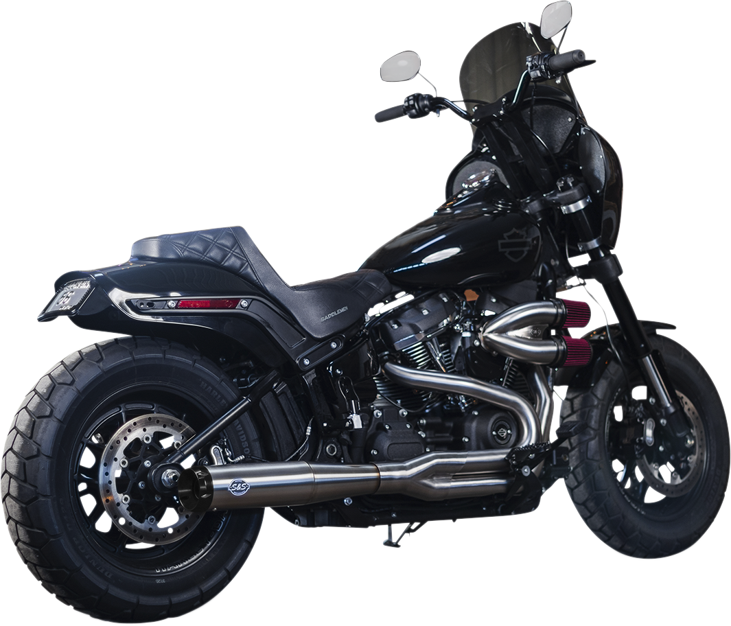 2-into-1 Superstreet Exhaust System - 50 State - M8 Softail - Stainless Steel [1800-2520] - Image 2