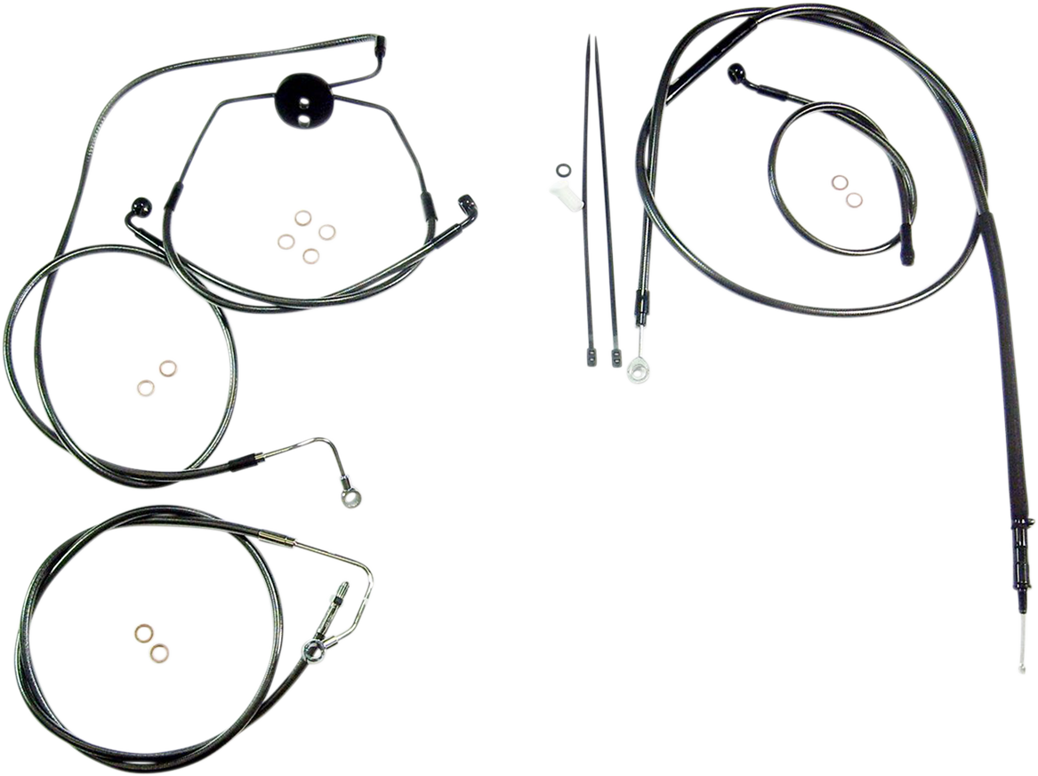 Black Pearl™ Designer Handlebar Installation Kit - 10" - '08-'13 FLH [0662-0477]