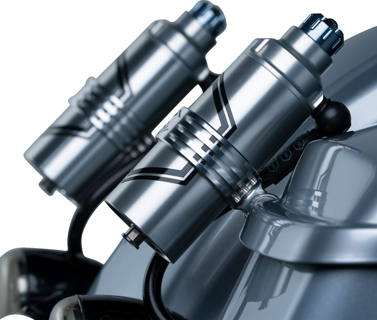 REVO ARC Billet Remote Reservoir External Mounts - REVO ARC External Reservoir Mounts - Clear [1313-0246] - Image 2