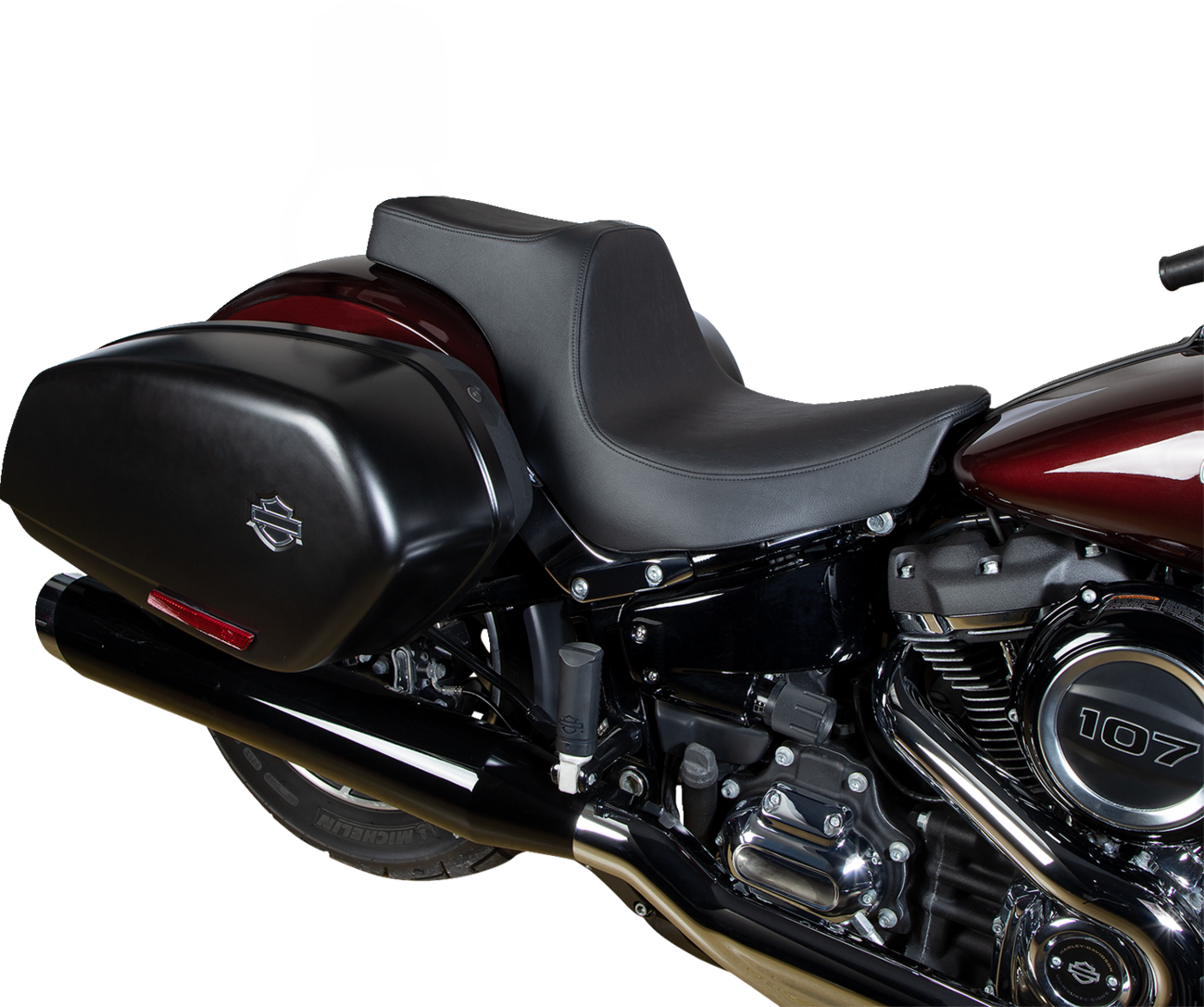 Predator III Seat - Predator III 2-Up Seat - Vinyl - Smooth - Black - FL/FX '18-'24 [0802-1490] - Image 3