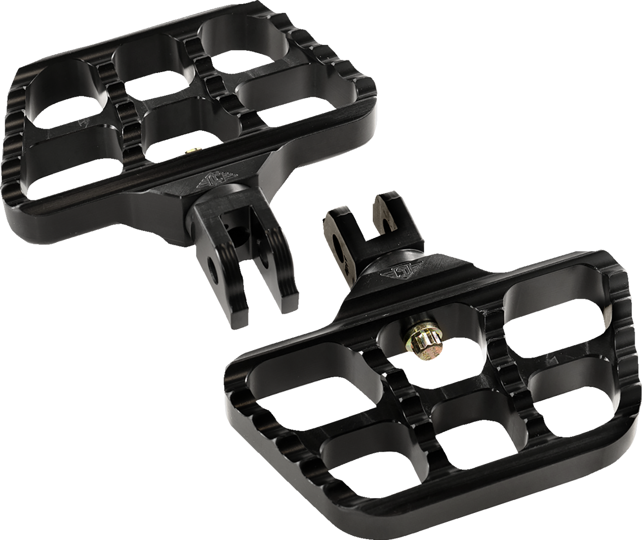 Mini Serrated Floorboards - Mini Floorboards - Black - Softail [1621-0918]