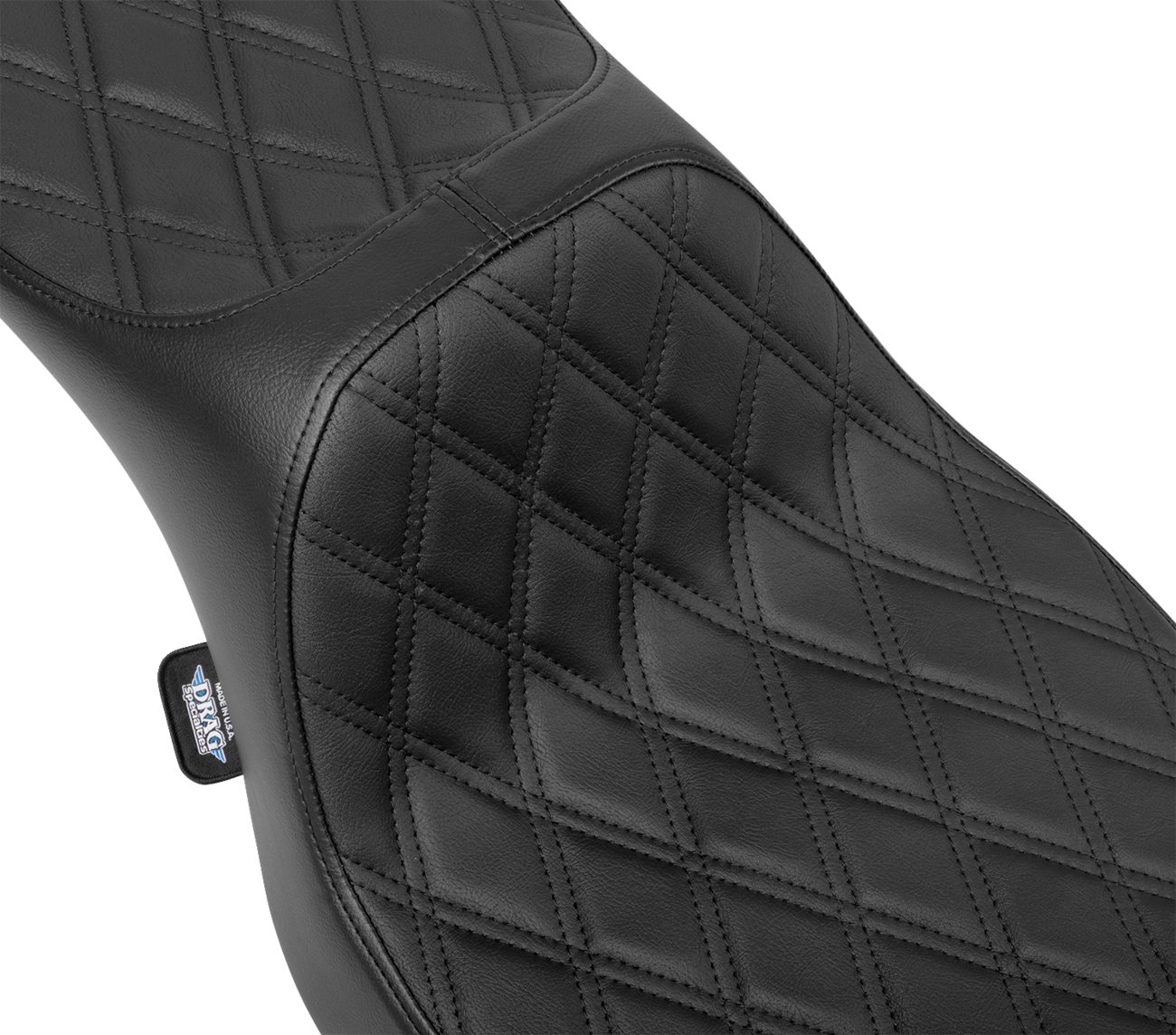 Extended Reach Predator III Seat - Double Diamond - Black Stitching - Vinyl - FLH/FLT '23-'24 [0801-2034] - Image 2