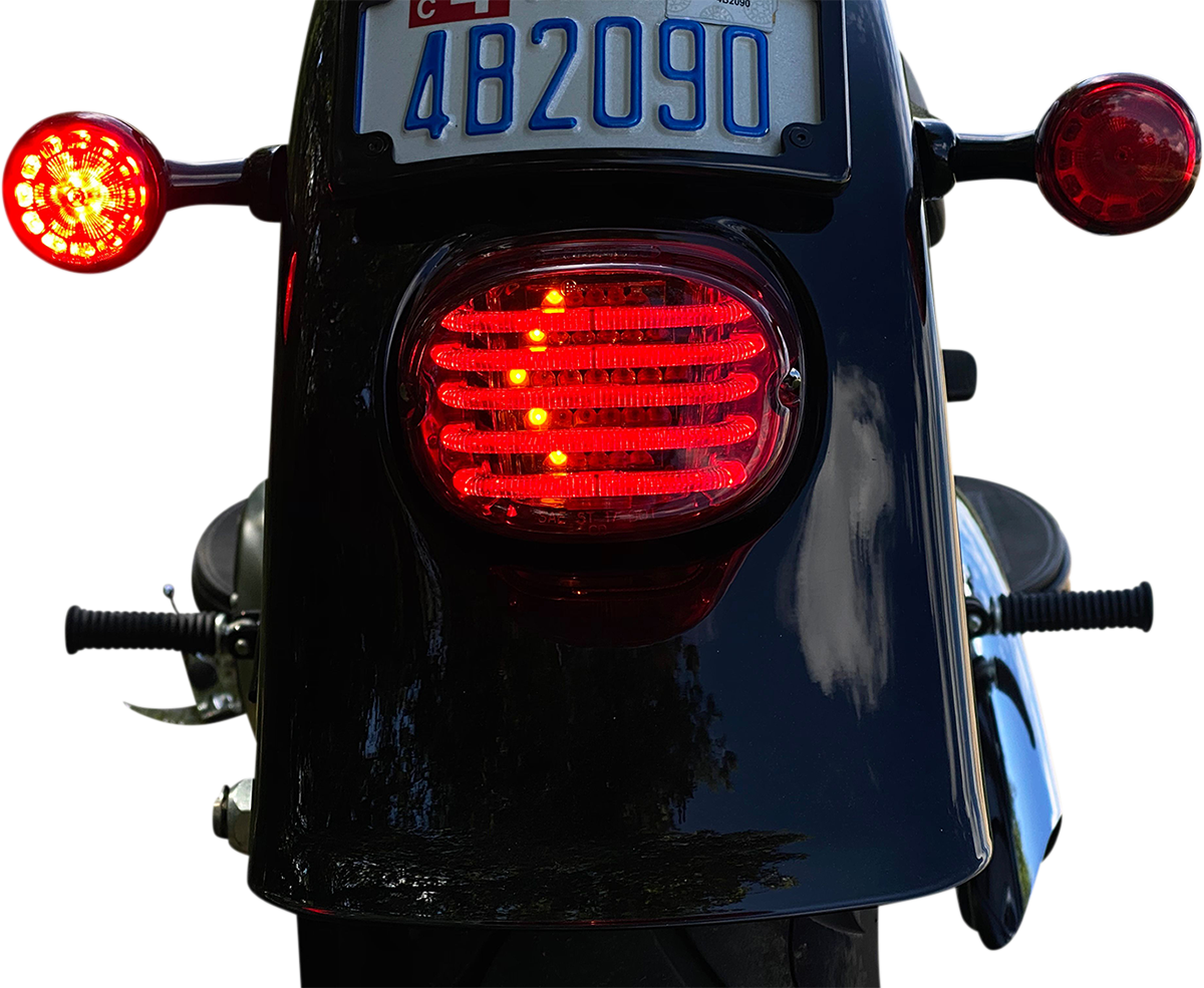 ProBEAM® Integrated Low Profile LED Taillights with Auxiliary Turn Signals - Taillight/Turn Signal - Top Window - Red Lens [2010-1416]