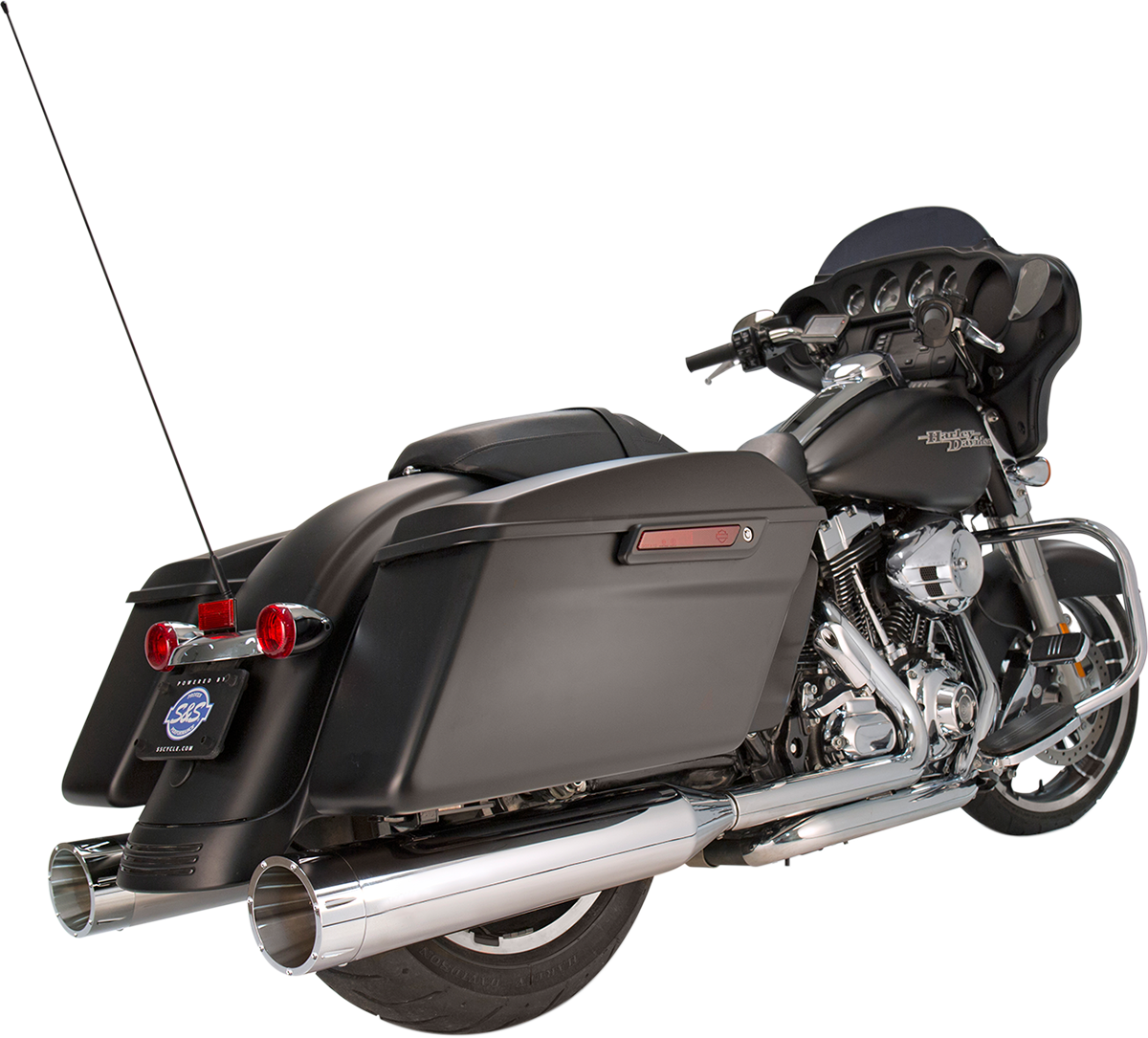 4-1/2" MK45 Performance Mufflers - Chrome with Chrome Tracer [1801-0850]