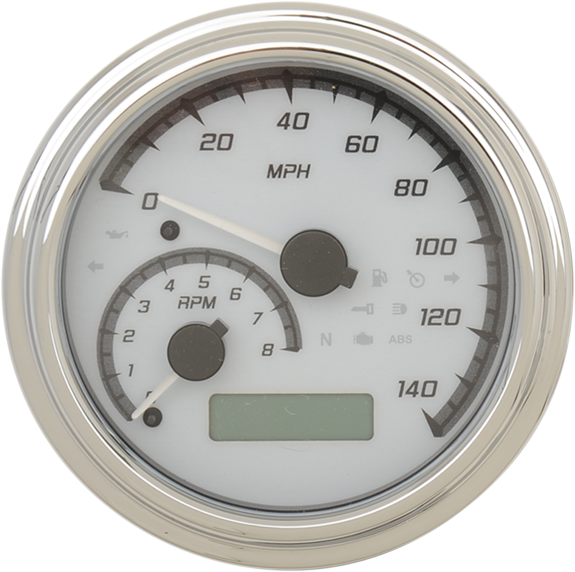 MVX Series Analog Gauge System - White/Gray/Chrome [2212-0582]