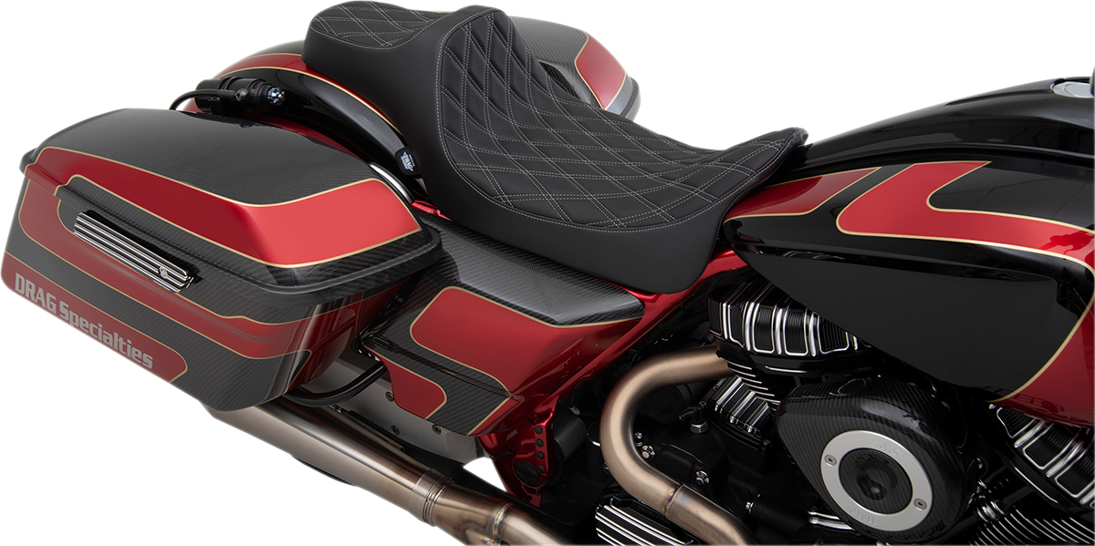 Extended Reach Predator III Seat - Predator III Seat - Extended Reach - Double Diamond - Silver Stitched - FL '08-'23 [0801-1261] - Image 3