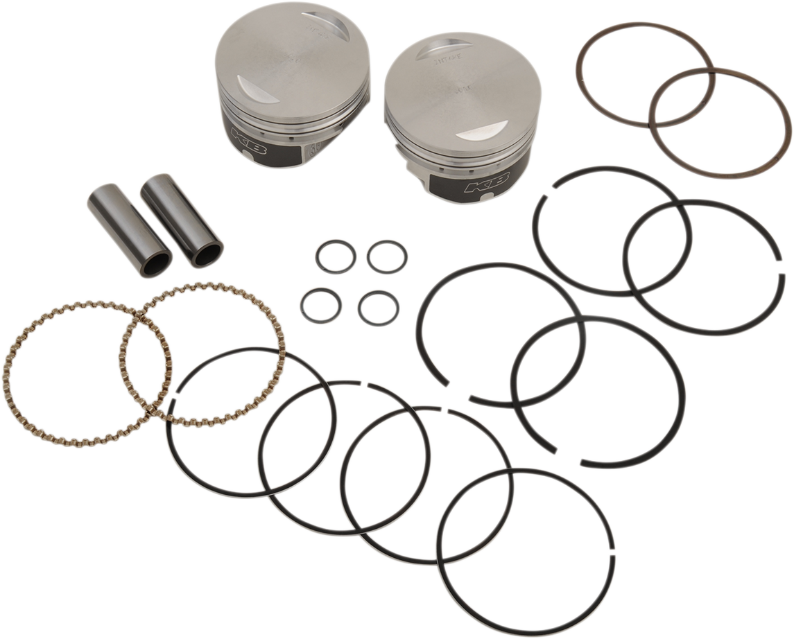 Hypereutectic Piston Kit - Piston Kit - 3.875" +0.005" - 9.3:1 CR - 95" Twin Cam Big Bore [DS-751282]