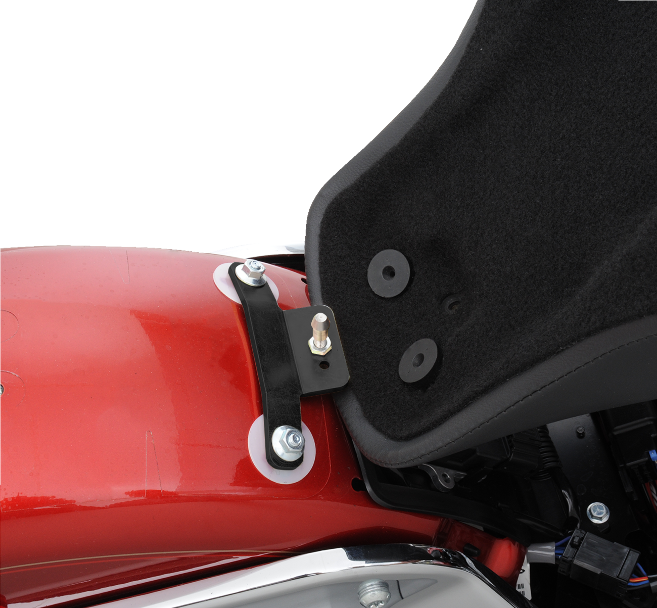 EZ-ON Mount Solo Seat - EZ-Solo Seat - Smooth - Solar-Reflective Leather - FLST '00-'17 [0802-0804] - Image 3