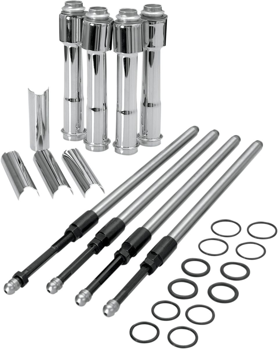 Quickee Pushrod Kit with Chrome Covers - XL [0928-0036]