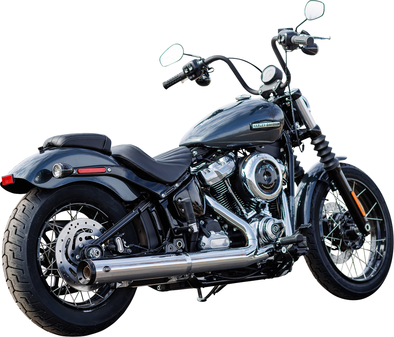 Grand National Slip-On Muffler - 50 State - 4" Chrome - M8 Softail [1801-1846] - Image 3