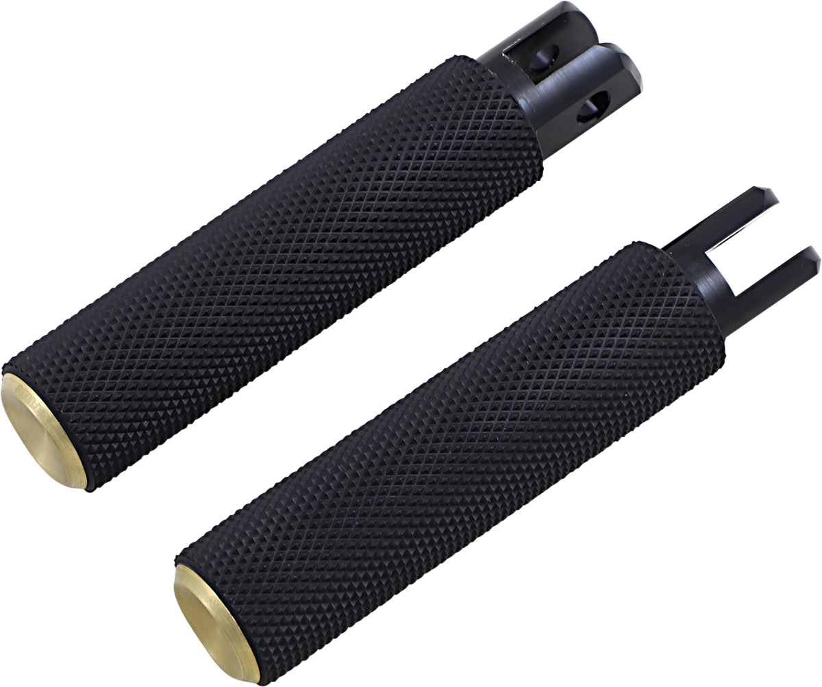 M-Eight Fusion Foot Pegs - Knurled Foot Pegs - Brass - FX/FL '18-'25 [1620-1971]