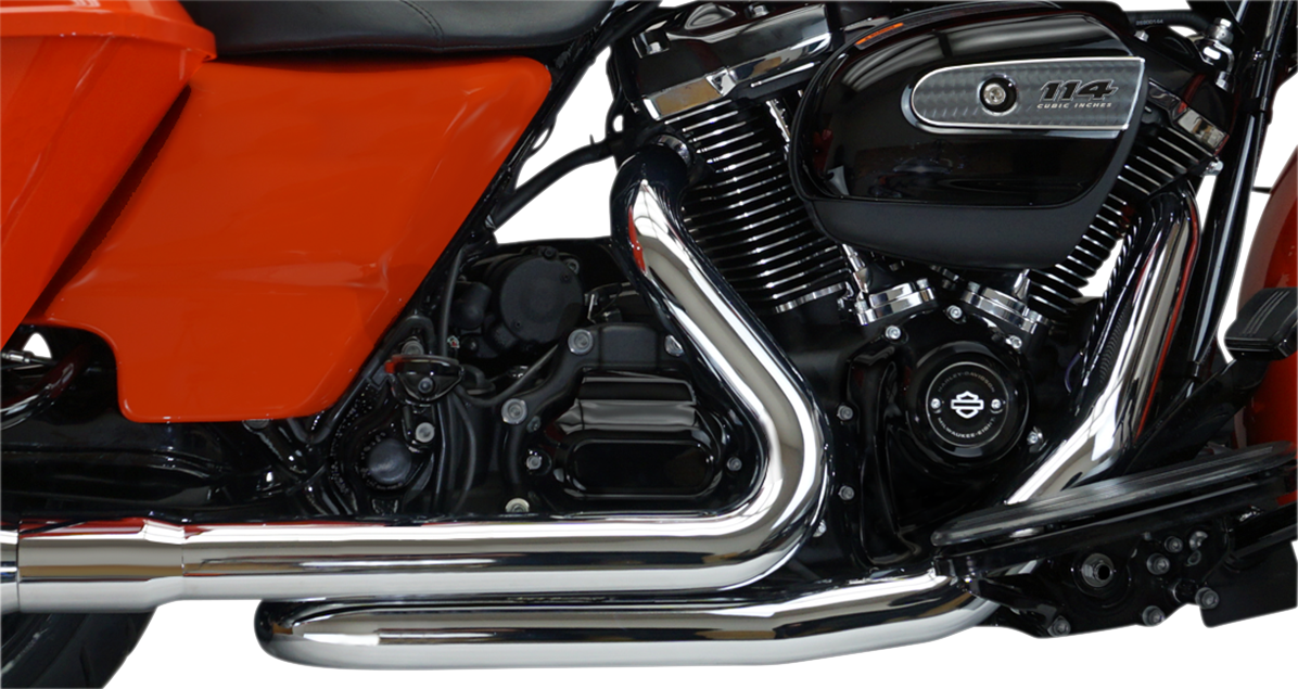Aggressor 2-into-2 Crossover Headers with Heat Shields - Aggressor 2-into-2 Crossover Headers - Chrome - M8 [1802-0398]