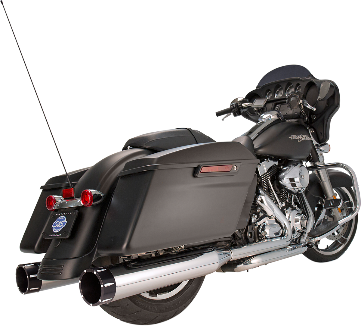 4-1/2" MK45 Performance Mufflers - Chrome with Black Tracer [1801-0851]