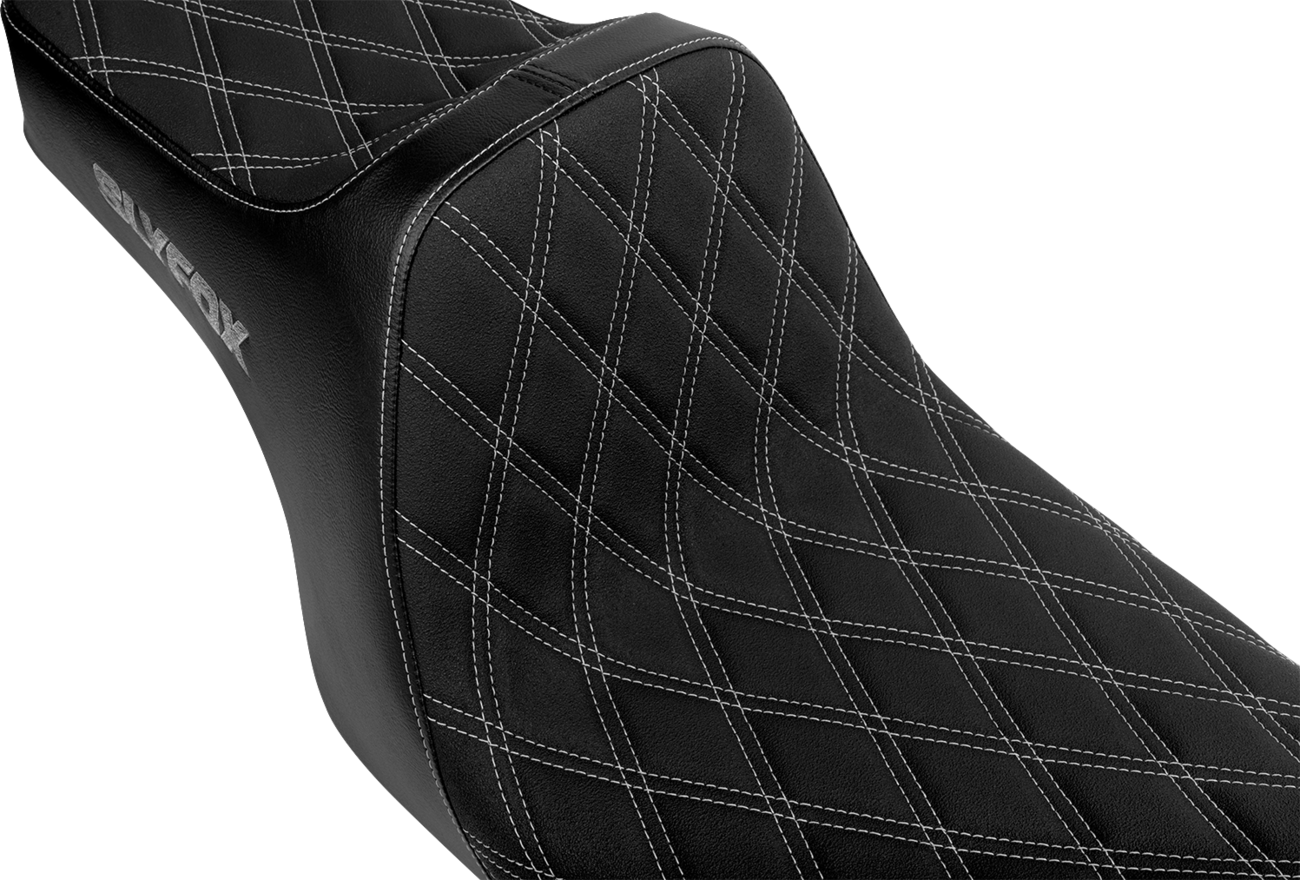 High Noon Seat - Double Diamond - Silver Logo - Silver Stitch - FLH/FLT '97-'07 [0801-2149] - Image 2