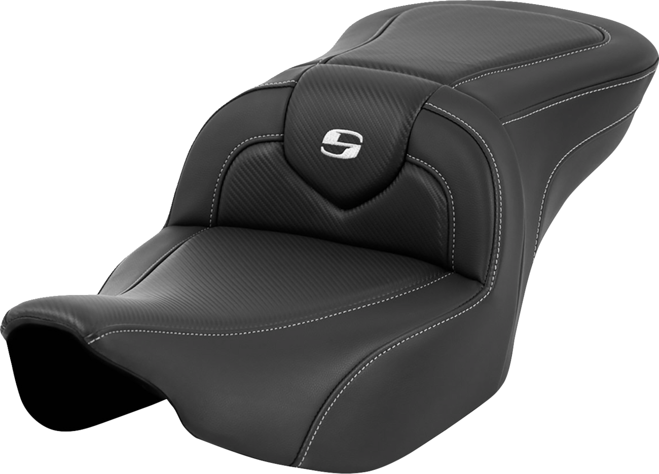 Roadsofa™ Carbon Fiber Seat - Roadsofa™ Seat - Carbon Fiber - Silver Stitch/Silver Logo - without Backrest - FL '23-'24 [0801-1631]