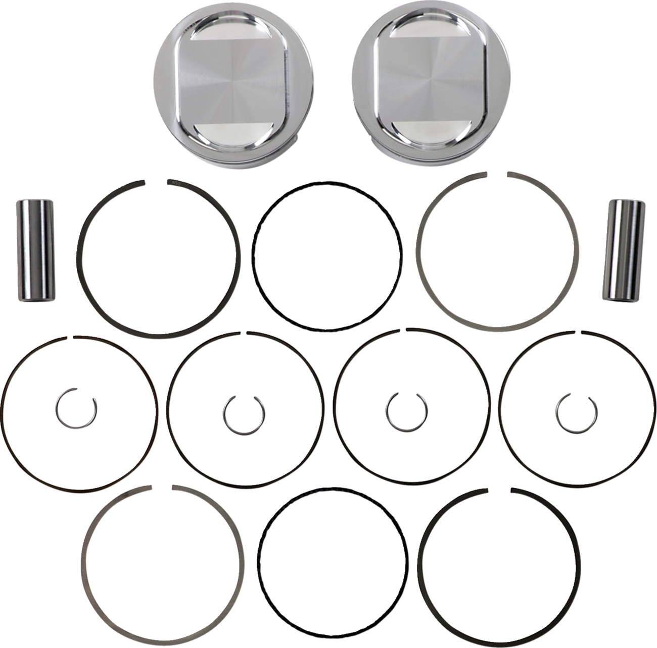 Piston Kit - Bored to107" - 10.75:1 CR - 96"/103" Twin Cam [0910-5928]