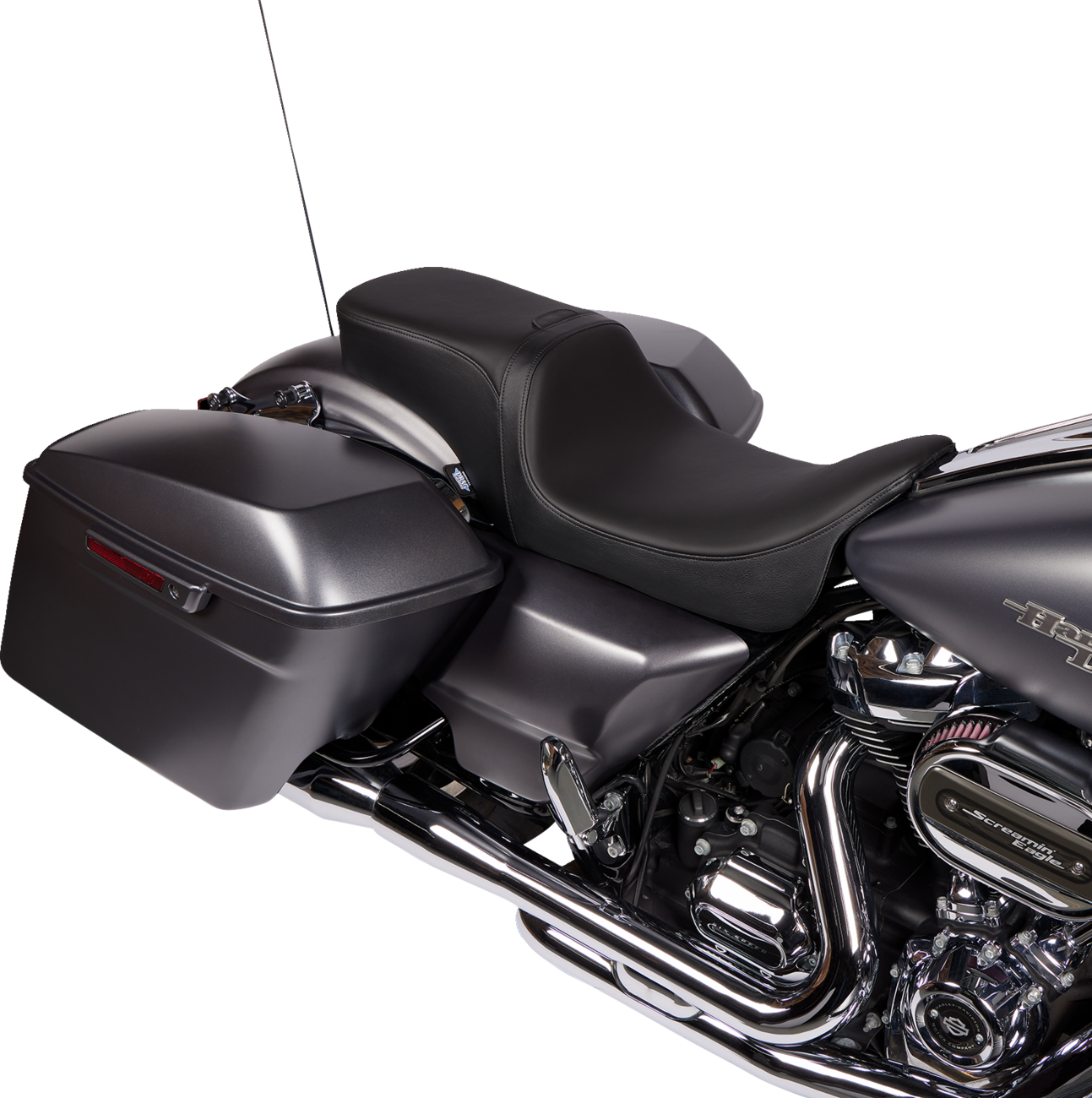 Performance Predator 2-Up Seat - Predator 2-Up Seat - Solar Leather - Smooth - w/ Backrest Receptacle - FL '08-'23 [0801-1501] - Image 2