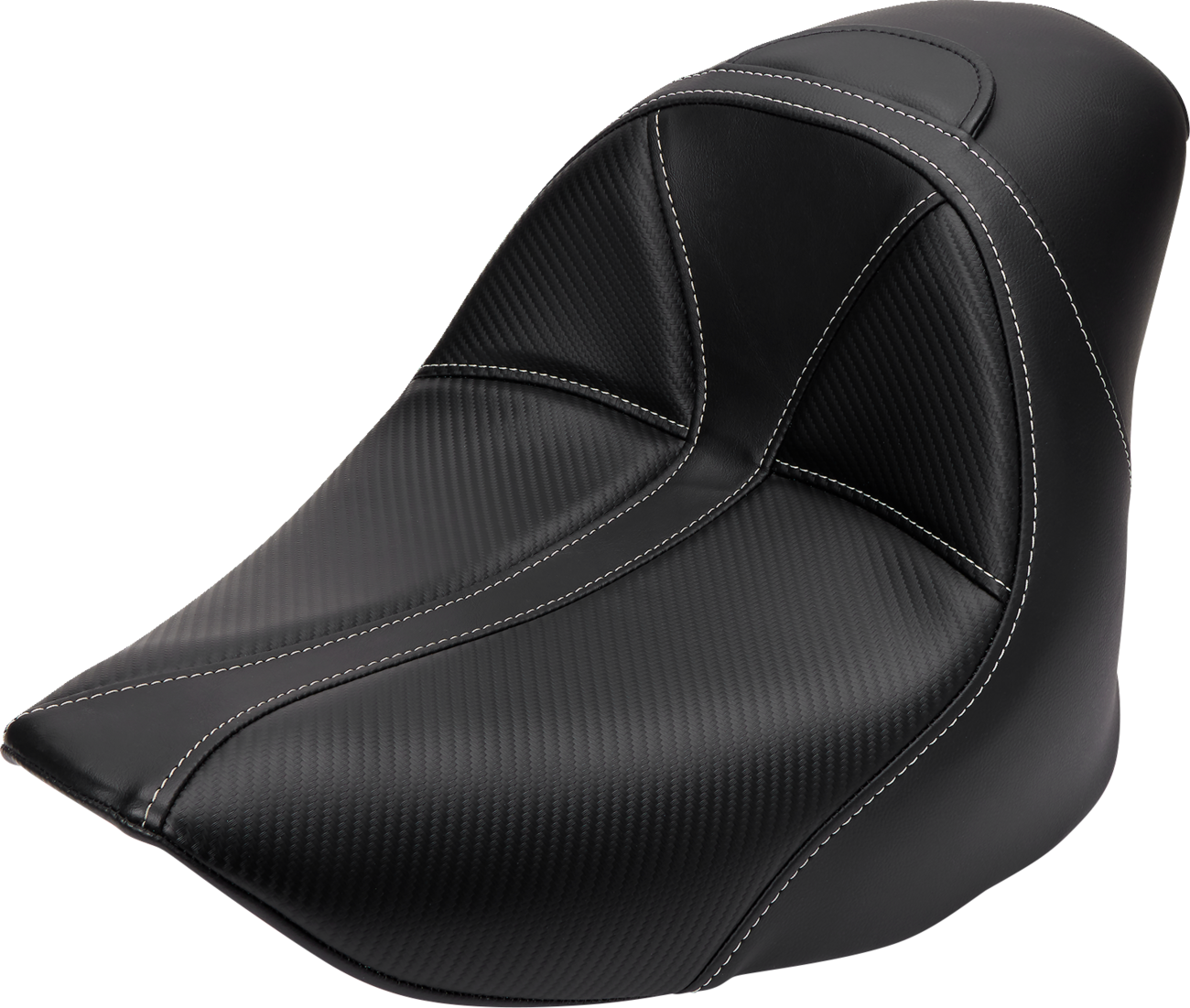 Dominator Solo Seat - w/o Backrest - Black w/ Gray Stitching - FL/FX '06-'17 [0802-0799]