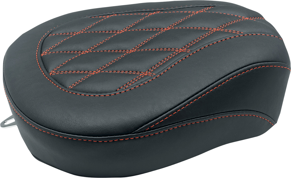 Wide Tripper™ Passenger Seat For Harley-Davidson - Wide Tripper™ Passenger Seat - Black w/ American Beauty Red Stitching - FL '97-'25 [0801-1378]