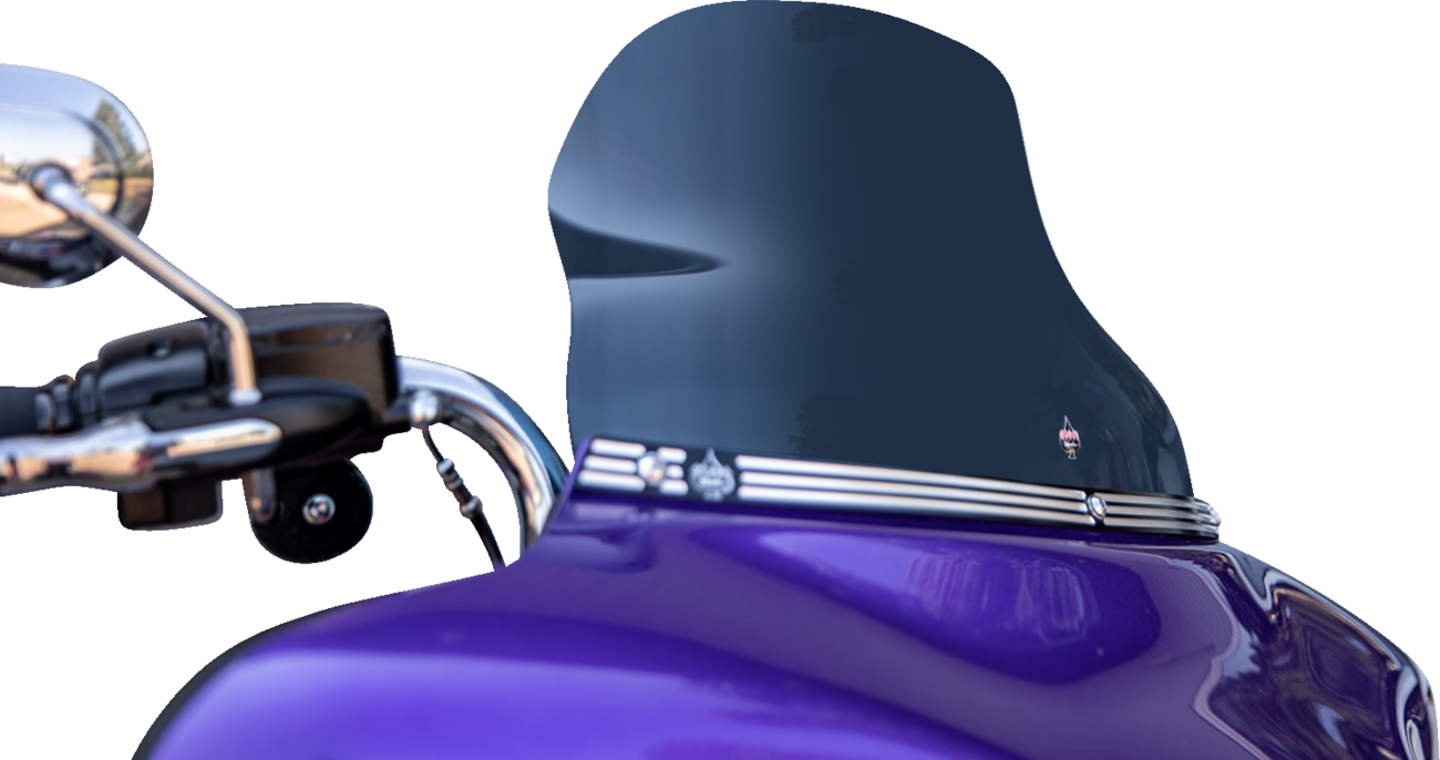 Flare® Windshield - 10-1/2" - Dark Smoke - '96-'13 FLH [2310-0717]