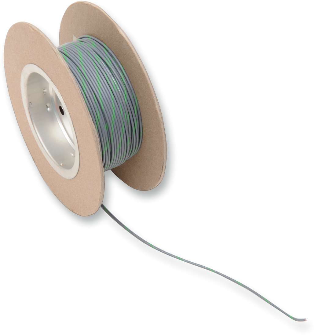 OEM Color Wire Spool - 100' Wire Spool - 18 Gauge - Gray/Green [2120-0514]