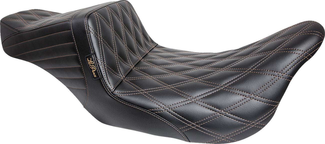 Tailwhip Seat - Double Diamond w/ Chestnut Thread - Black - FL '08-'24 [0801-1535]