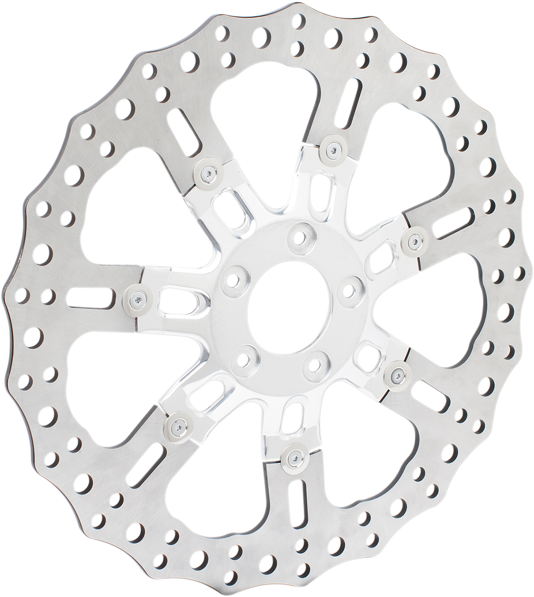 Two-Piece Floating Brake Rotor - Front Rotor - 7 Valve - 14" - Chrome [1710-3321]