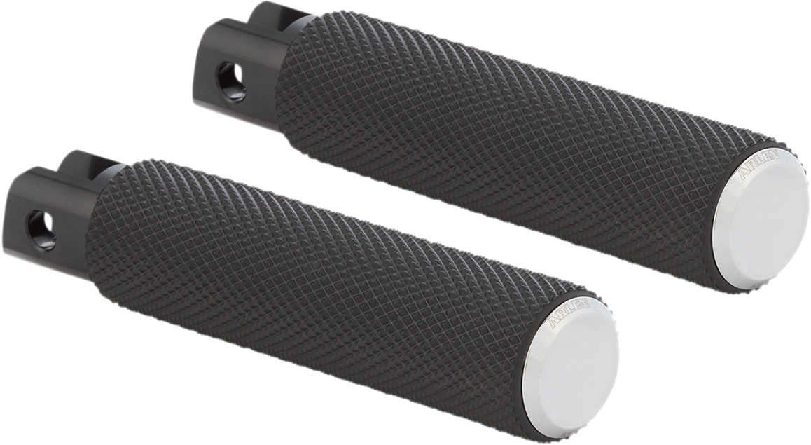 M-Eight Fusion Foot Pegs - Passenger Knurled Foot Pegs - Chrome - FX/FL '18-'25 [1620-1968] - Image 2