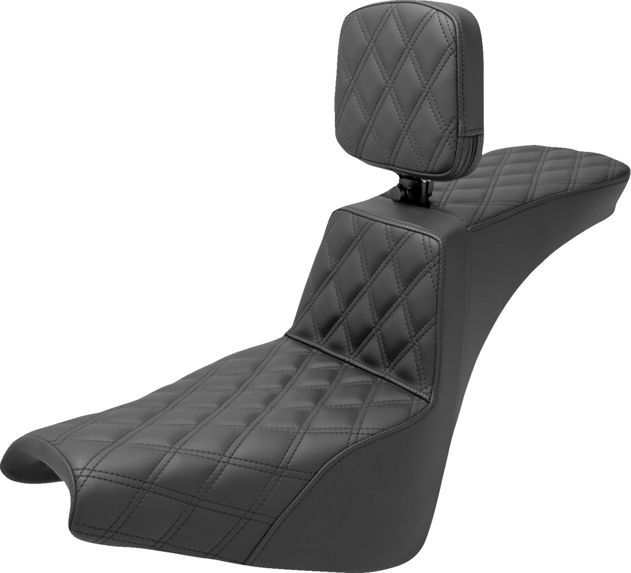 Tour Step-Up Seat - Rider Backrest - Full Lattice Stitch - FXBB/FXST '18-'24 [0802-1523]