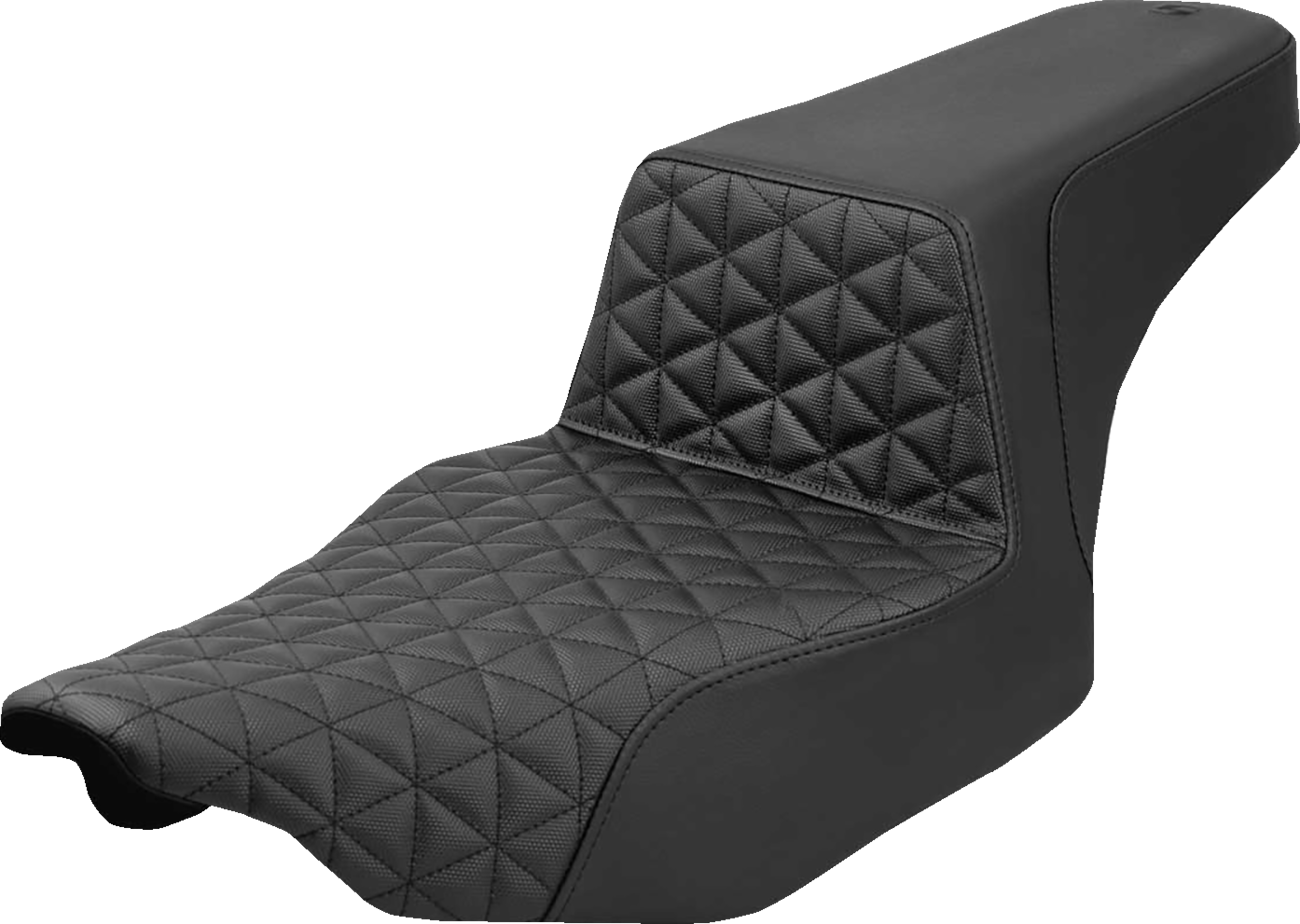 Step-Up Tri-Gripper Seat - Extended Step-Up Seat - Tri-Gripper - Black - FLH/FLT '23-'25 [0801-2133]
