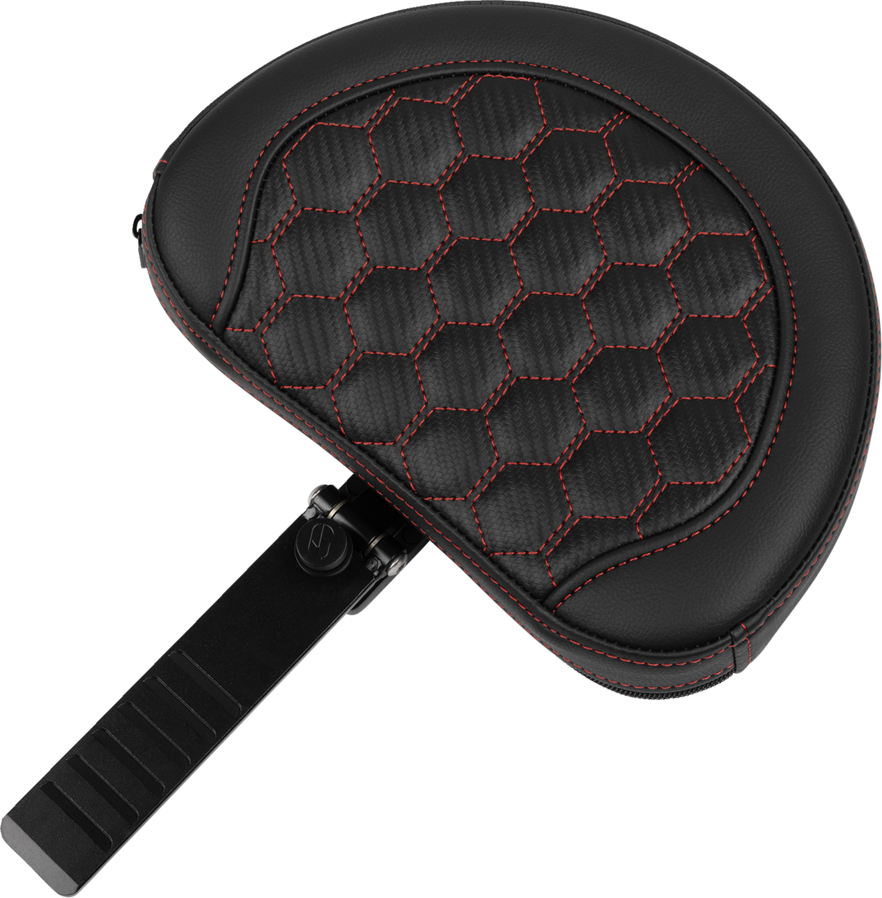 Roadsofa™ Extended Reach Seat - with Backrest - Honeycomb - Red Stitch - FLTR/FLHX '23-'24 [0801-1766] - Image 3