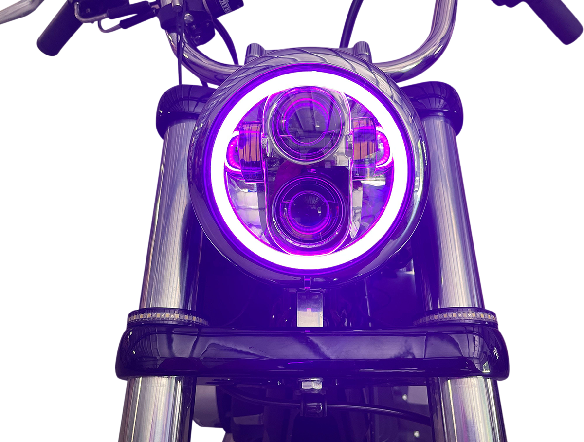 ProGLOW™ LED Headlamp with Color Changing Halo - ProGLOW™ 5-3/4" Headlamp - with Mounting Ring - Chrome [2001-2482] - Image 2