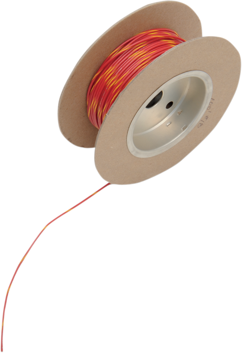 OEM Color Wire Spool - 100' Wire Spool - 18 Gauge - Red/Yellow [2120-0612]