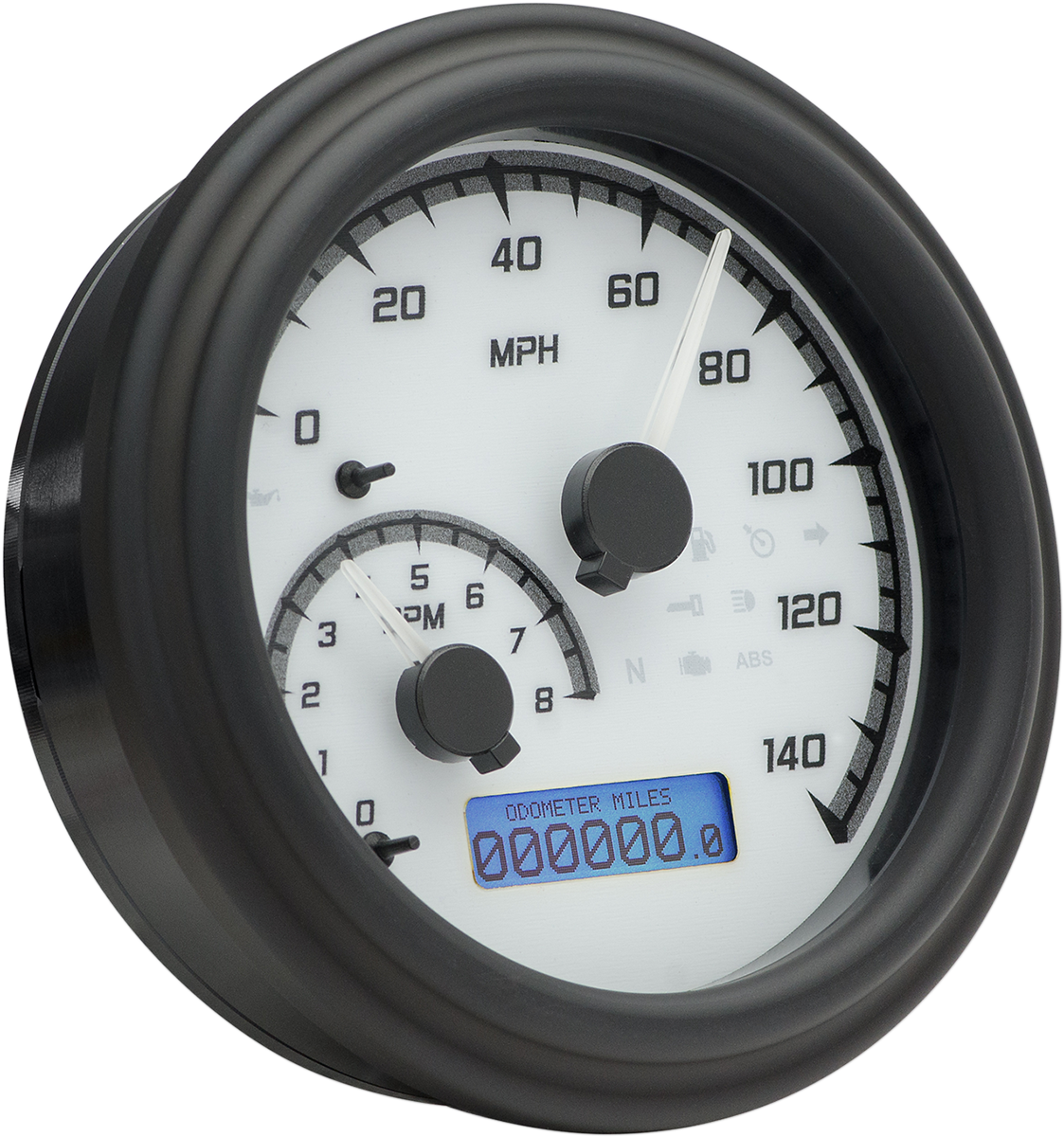 MVX Series Analog Gauge System - MVX Series Fatbob Analog/Digital Gauge System - White/Gray/Black [2212-0510]