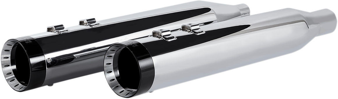 4-1/2" HP-Plus® Slip-On Mufflers - Chrome with Turbine - Touring [1801-1257]