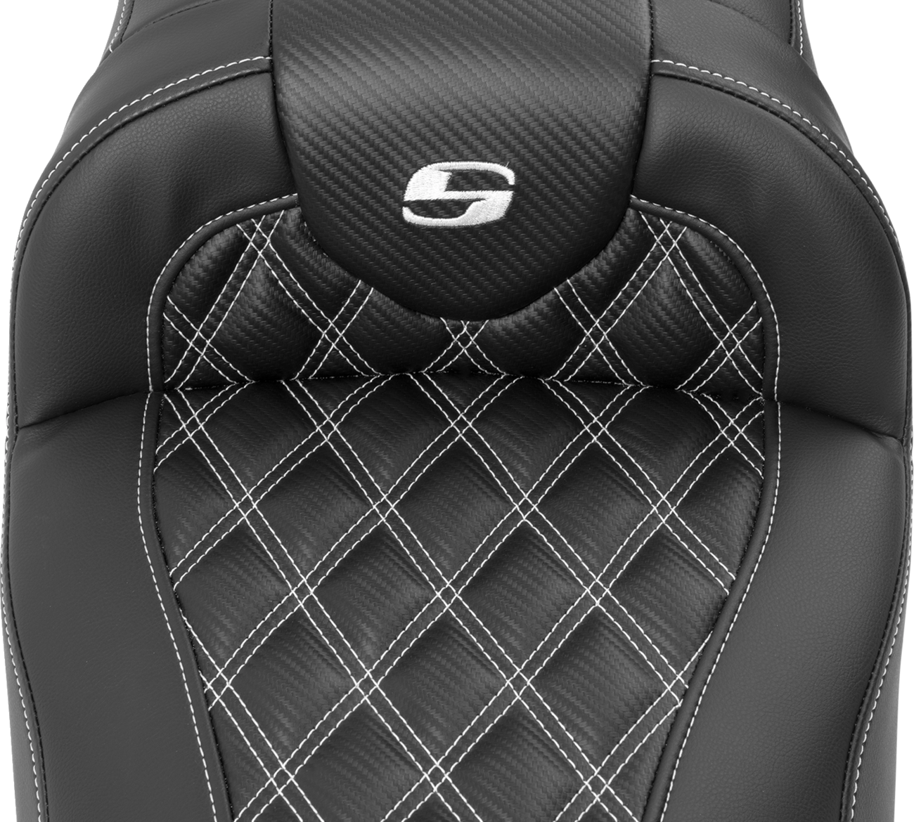 Roadsofa™ Extended Reach Seat - without Backrest - Lattice Stitch - White Stitch - FLTR/FLHX '23-'24 [0801-1799] - Image 2