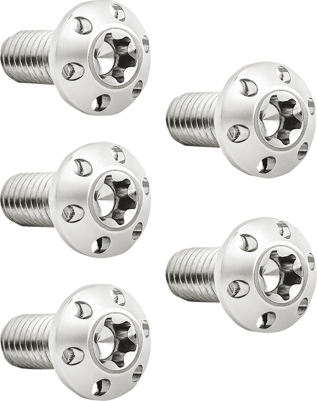 Holeshot Brake Rotor Bolt Kit - Bolt Kit - Holeshot/Brake Rotor/Rear - Hub Mount - Polished - 3/8-16 x 1" - 5 Pack [2401-1701]