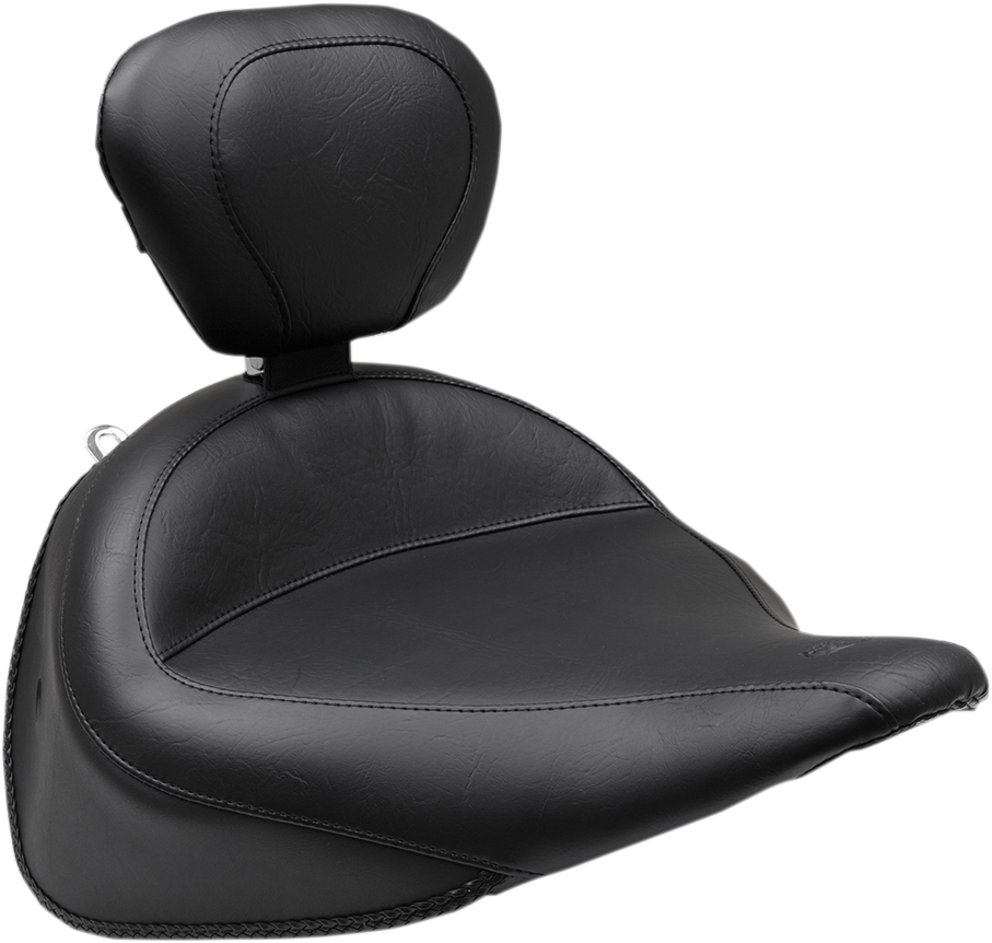 Wide Solo Seat with Removable Backrest - Wide Solo Seat - With Backrest - Vintage - Black - Smooth - FLSTC '16-'17 [0802-0899]