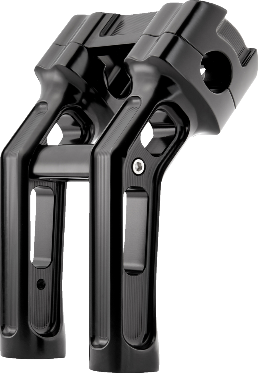 Method Kickback Handlebar Riser - Softail Gauge Cut-Out - 7" - Black [0603-1145] - Image 2