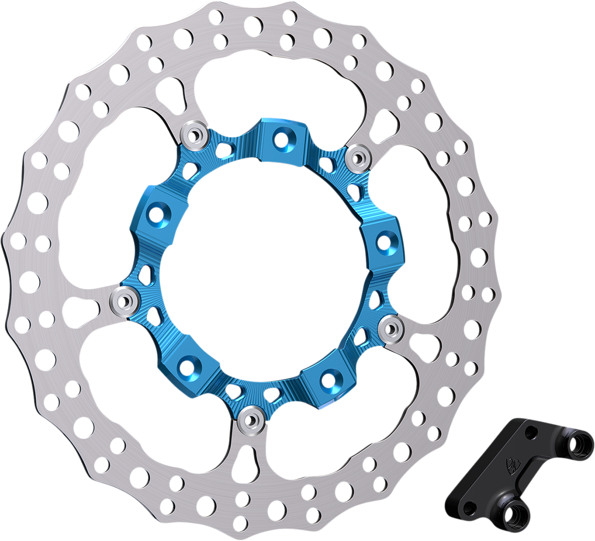 Big Brake 14" Full Floating Brake Rotor Kit - Rotor 14" - Front Left - Blue [1710-3961]