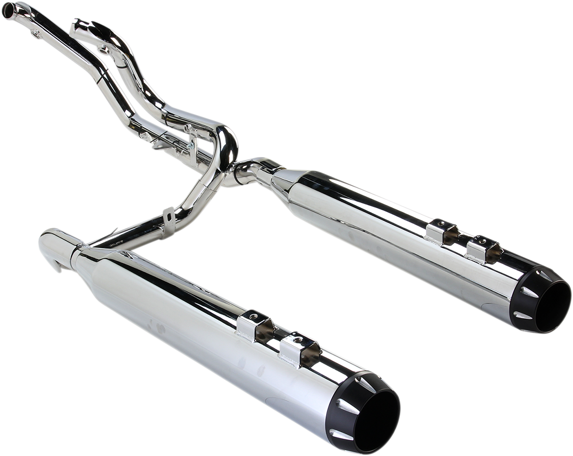True-Dual Down Under System - Down Under Exhaust - Chrome - Straight Can [1800-1900]