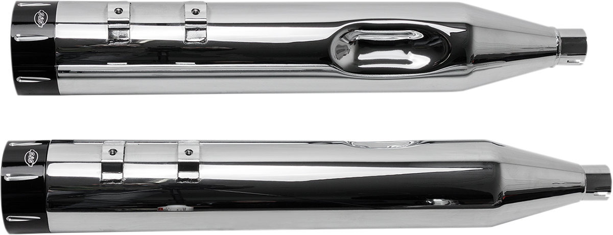 4-1/2" MK45 Performance Mufflers - Chrome with Black Tracer [1801-0851] - Image 3