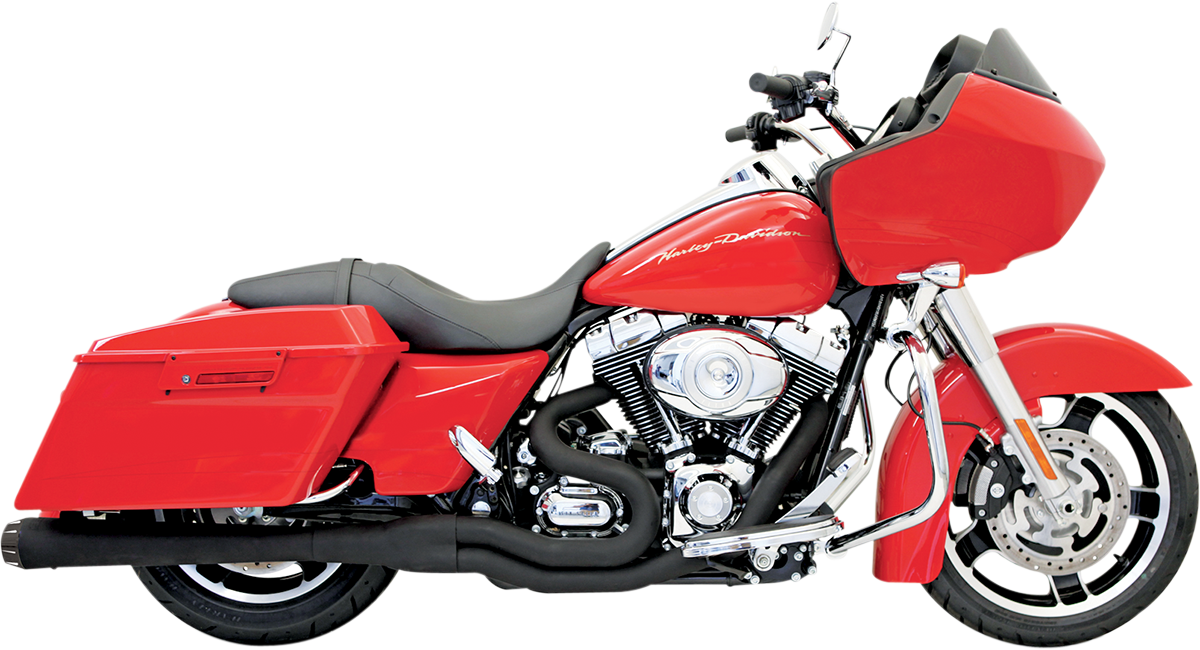 Road Rage II Mega Power 2:1 Touring Exhaust - Megapower 2:1 Exhaust - 1-3/4" to 1-7/8" to 2" - Black [1800-1283]