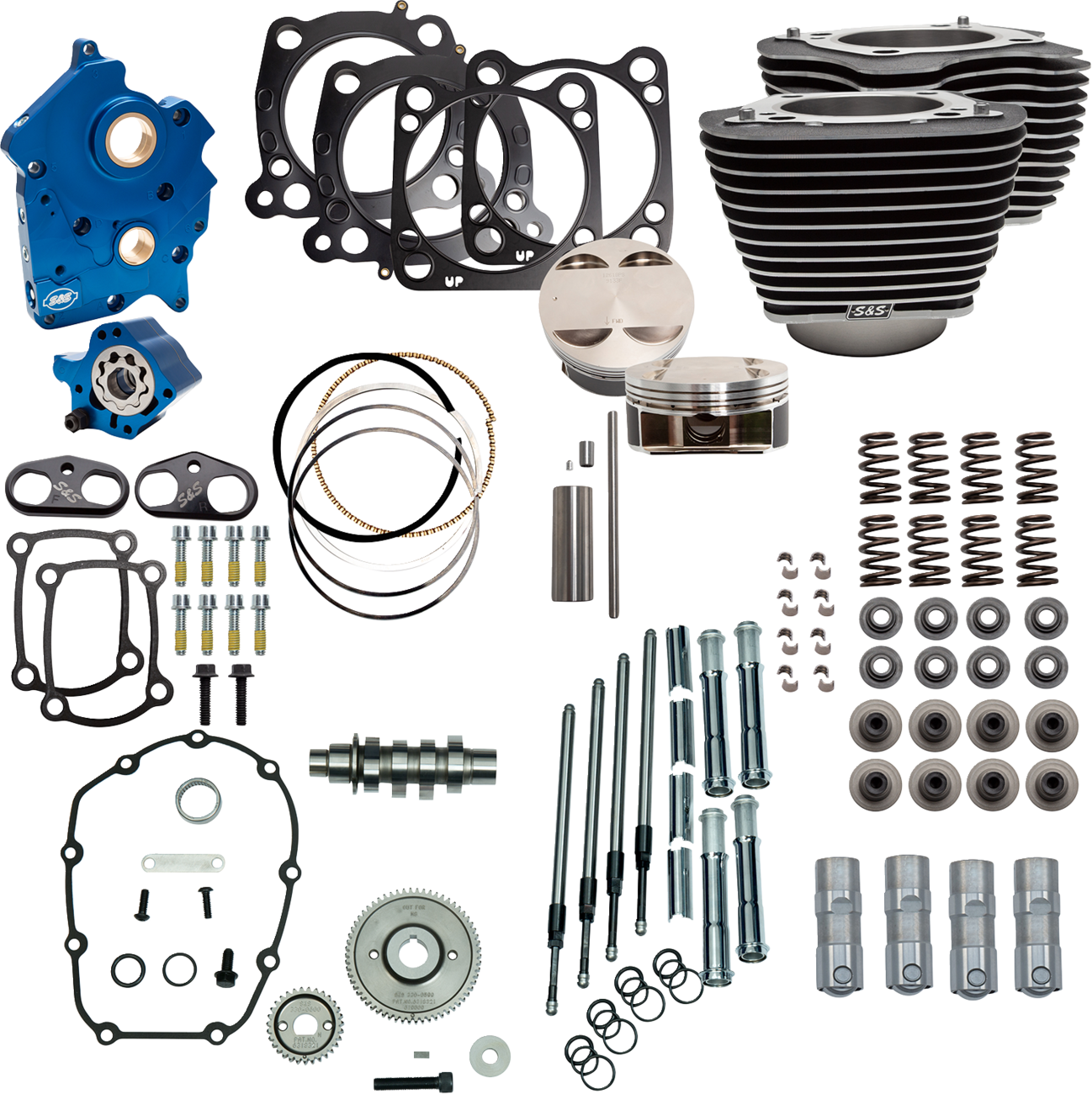 128" Power Package - Power Pack - 4.500" Stroke - Oil Cooled - Black w/Highlights - M8 [0904-0133]