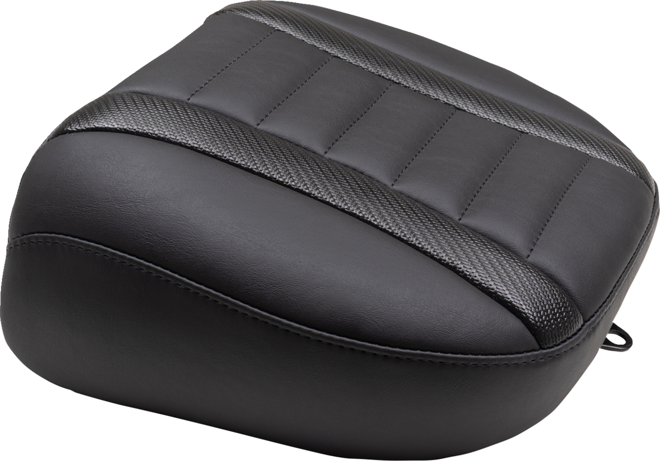 Deluxe Touring Passenger Seat - Black Stitch - Carbon Fiber Inlay - FLH/FLT '23-'24 [0801-1676]