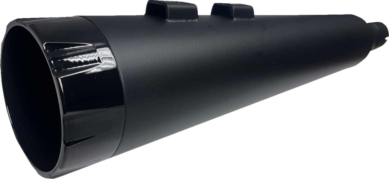 4-1/2" Straight Can Slip-On Mufflers - Black with Black End Cap - Twin Cam Touring [1801-1840] - Image 3