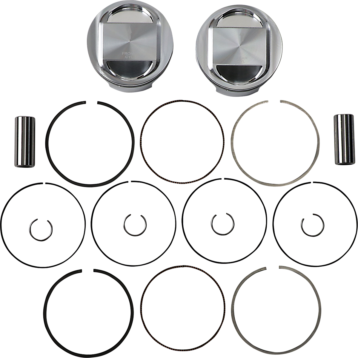 Piston Kit - Bored to 95" - 10.5:1 CR - 88" Twin Cam [0910-5935]