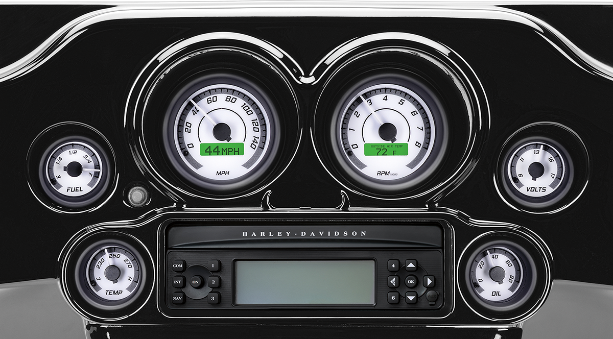 MVX-8K Series Analog/Digital Gauge Kit — 8600WGK Model - MVX-8K Series Analog/Digital 6-Gauge Kit - Black Bezel - White Face with Gray Background [2212-0569] - Image 3