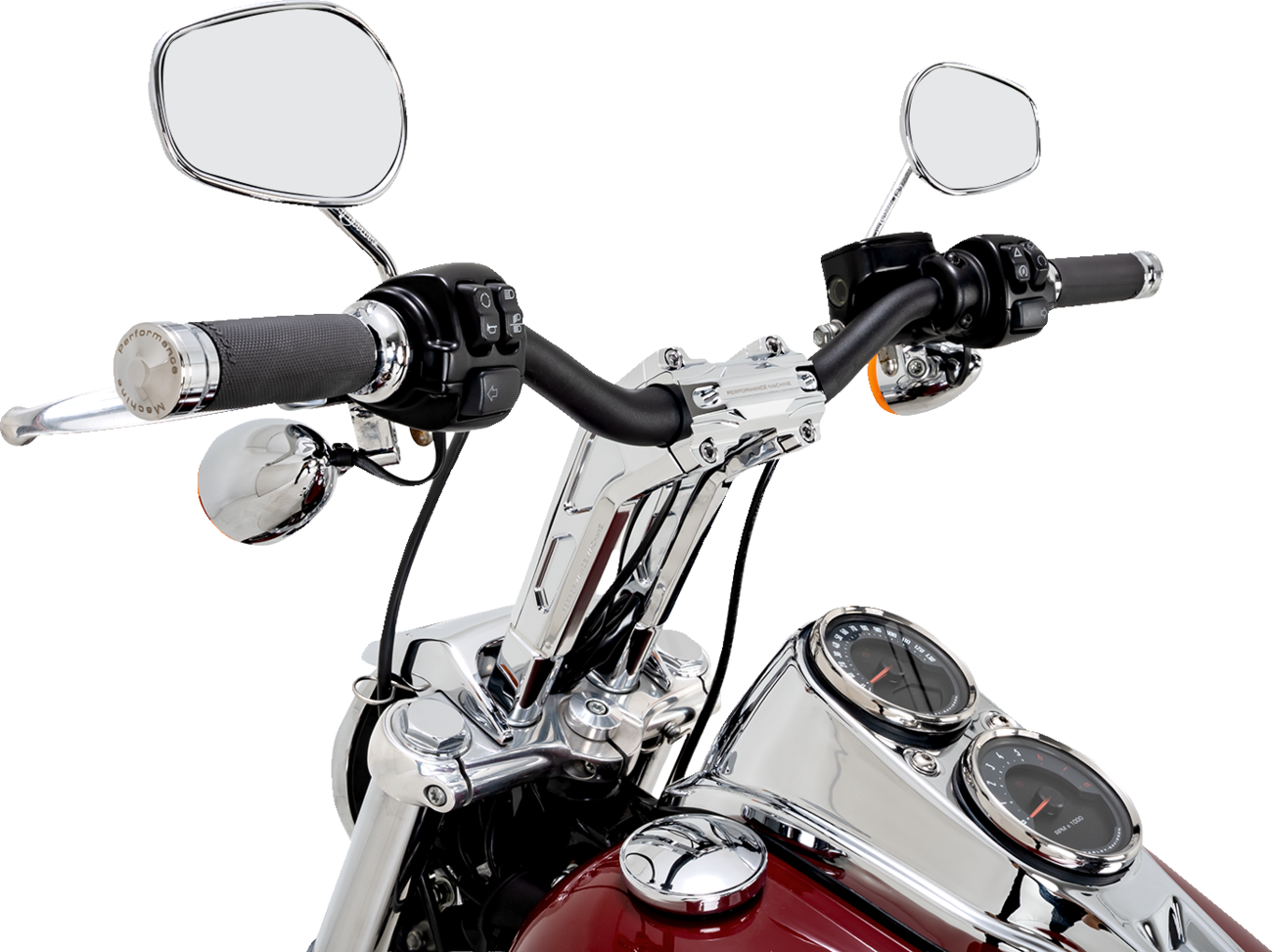 Phatbar & Riser Kit - Internal Wiring - 9" - Chrome [0602-1564] - Image 2