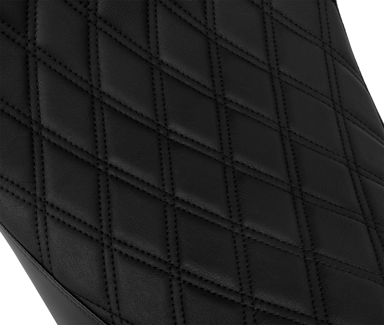 Solo Front Seat with Backrest Option - Solo Front Seat - Double Diamond - Black Stitch - w/ Backrest Option - FL '08-'23 [0801-1955] - Image 2